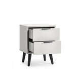 Alba 2 Drawer Bedside - Silk Grey - Rogey