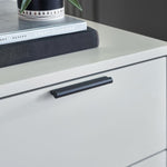 Alba 2 Drawer Bedside - Silk Grey - Rogey