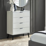 Alba 4 Drawer Wide Chest - Silk Grey - Rogey