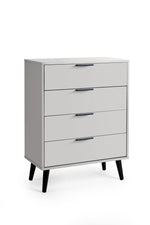 Alba 4 Drawer Wide Chest - Silk Grey - Rogey