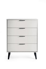 Alba 4 Drawer Wide Chest - Silk Grey - Rogey