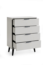 Alba 4 Drawer Wide Chest - Silk Grey - Rogey