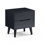 Alicia 2 Drawer Bedside - Anthracite - Rogey