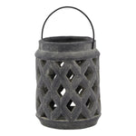 Amalfi Grey Large Lattice Lantern - Rogey