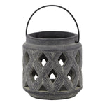 Amalfi Grey Lattice Lantern - Rogey