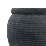 Amalfi Grey Rimmed Large Plant Pot - Rogey