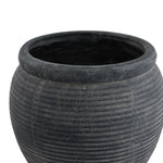 Amalfi Grey Rimmed Large Plant Pot - Rogey