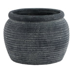 Amalfi Grey Rimmed Plant Pot - Rogey