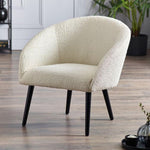 Amari Boucle Accent Chair - Ivory - Rogey