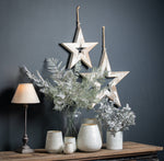 Antique White Wooden Sparkle Star - Rogey