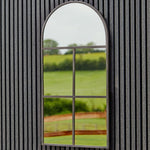 Archway Outdoor Mirror Natural Black H90cm W50cm - Rogey