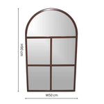 Archway Outdoor Mirror Natural Rust H90cm W50cm - Rogey