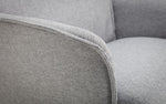 Aria Recliner Chair With Stool - Grey Linen - Rogey