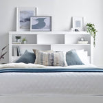 Arizona White Wooden Ottoman Storage Bed Double - Rogey