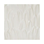 Arles Leaf Embossed White Planter H20Cm W22Cm - Rogey