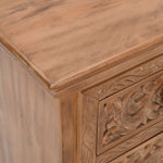 Artwork Mango Wood Bedside Table With Storage - Rogey