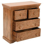 Artwork Mango Wood Chest Of Drawers - Rogey