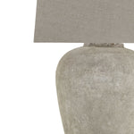 Athena Aged Stone Tall Table Lamp With Linen Shade - Rogey