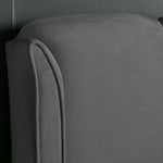 Aurora Grey Velvet Ottoman Bed Double - Rogey