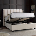 Aurora Warmstone Velvet Ottoman Bed Double - Rogey