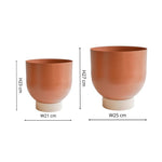 Austin Dual Rubarb Metal Planters Set of 2 - Rogey