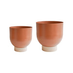 Austin Dual Rubarb Metal Planters Set of 2 - Rogey