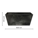 Balcony Trough Ella black H17Cm D37Cm - Rogey