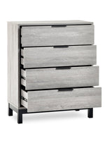 Bali 4 Drawer Chest - Grey Oak - Rogey