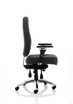 Barcelona Deluxe High Back Task Operator Office Chair with Arms in Sumptuous Blue Fabric - Rogey