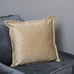 Beige Velvet Cushion Cover - Rogey