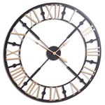 Black And Gold Skeleton Clock - Rogey