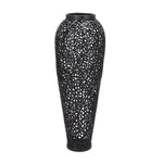 Black Cast Lattice Large Vase - Rogey