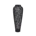 Black Cast Lattice Vase - Rogey