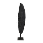 Black Cast Leaf Ornament - Rogey