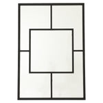 Black Multi Paned Patterned Window Mirror - Rogey