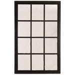 Black Wooden Window Mirror - Rogey