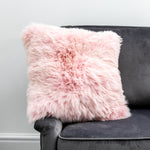 Blush Pink Sheepskin Cushion - Rogey