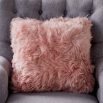 Blush Pink Sheepskin Cushion - Rogey