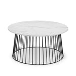 Broadway Round Coffee Table - White Marble - Rogey