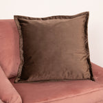 Brown Velvet Cushion Cover - Rogey