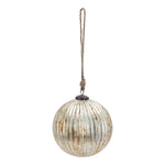 Burnished Glass Fluted Bauble - Rogey