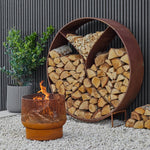 Buttermere Basket Outdoor Fire Pit Rust H39cm W40cm - Rogey