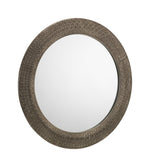 Cadence Large Round Pewter Wall Mirror - Rogey