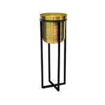 Calla Planter Stand Black/Antique Gold H58CM D22CM - Rogey