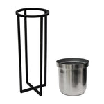 Calla Planter Stand Black/Pewter H58CM D22CM - Rogey