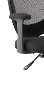 Camden Medium Back Black Mesh Task Operator Office Chair With Arms - Rogey