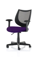 Camden Medium Back Black Mesh Task Operator Office Chair With Arms - Rogey