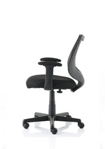 Camden Medium Back Black Mesh Task Operator Office Chair With Arms - Rogey