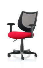 Camden Medium Back Black Mesh Task Operator Office Chair With Arms - Rogey