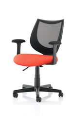 Camden Medium Back Black Mesh Task Operator Office Chair With Arms - Rogey